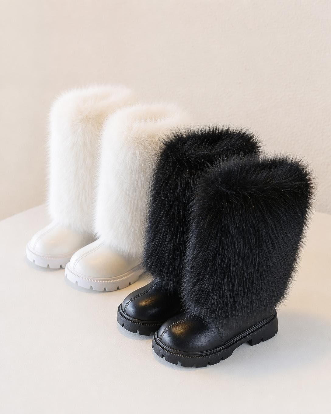 Faux Fur Cuff High Winter Boots